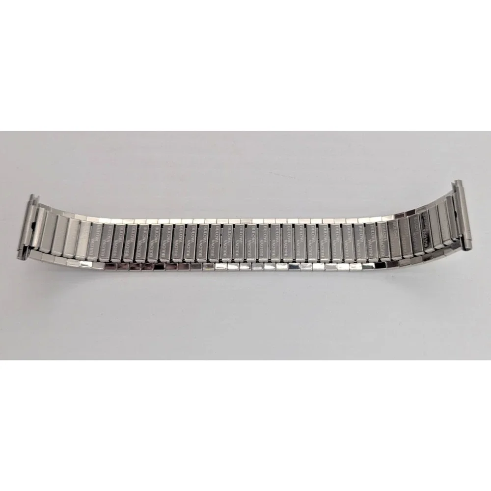 Vintage Bulova Flex Watch Mens Band Stainless Steel